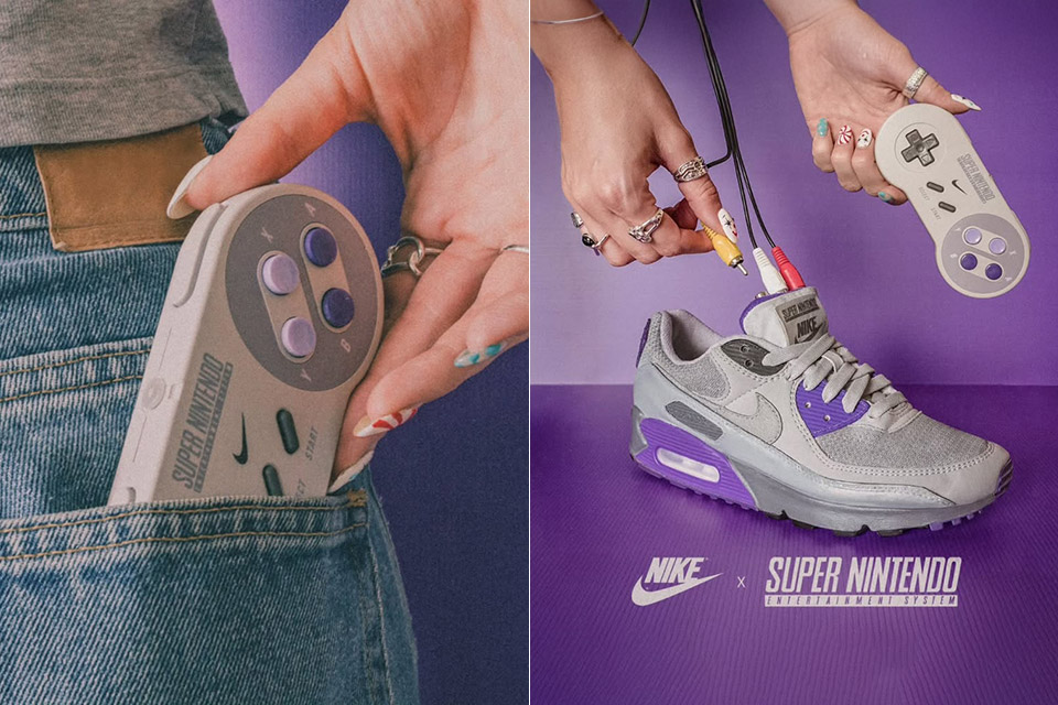 Máy chơi game Nintendo SNES được tích hợp trong giày Nike Đôi giày Nike Air Max 90 tích hợp máy chơi game SNES